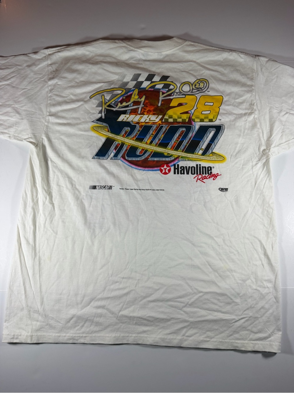 2000’s Ricky Rudd Nascar White Short-Sleeve Graphic Racing Tee - Picture 4 of 7